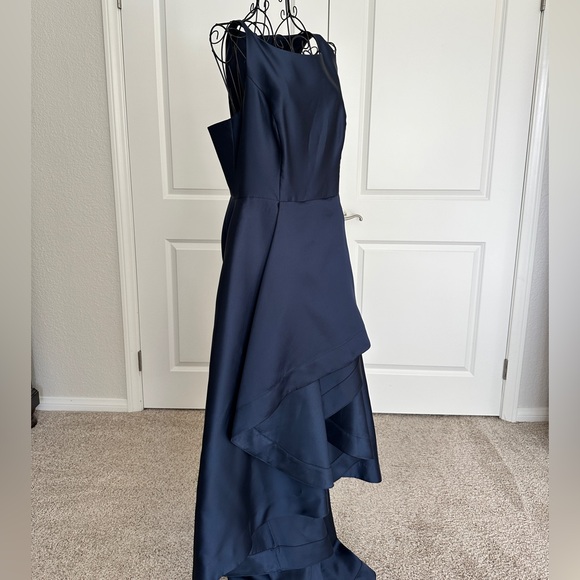 Adrianna Papell Midnight Blue High Low Formal Dress - Picture 6 of 10